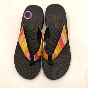 NWT Speedo Wedge Thong Sandals Women's 9‎ Orange/Yellow Cushion Flip Flop Shoe